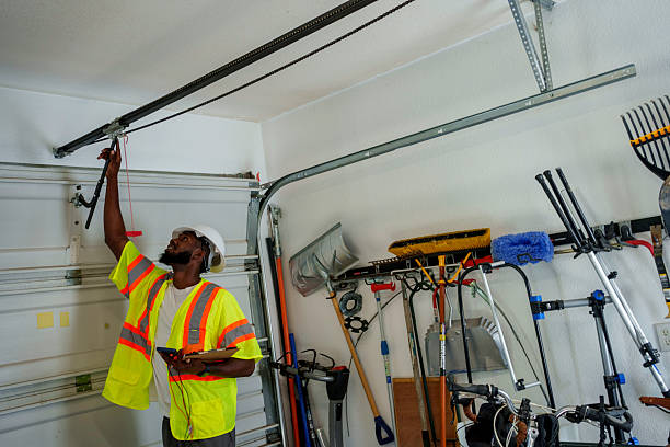 Professional Garage Door Roller Replacement technician working in Aberdeen, NC